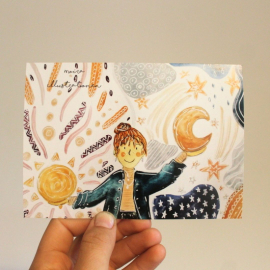 Postkarte "Sonne, Mond und Sterne"